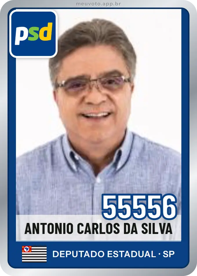 Carta de Antonio Carlos da Silva, número 55556, PSD