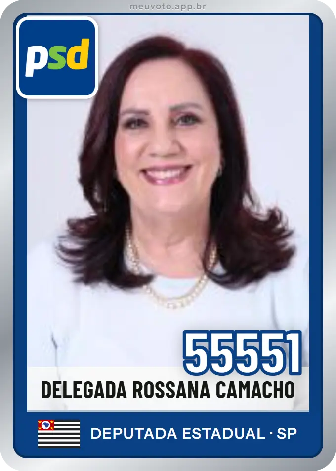 Carta de Delegada Rossana Camacho, número 55551, PSD