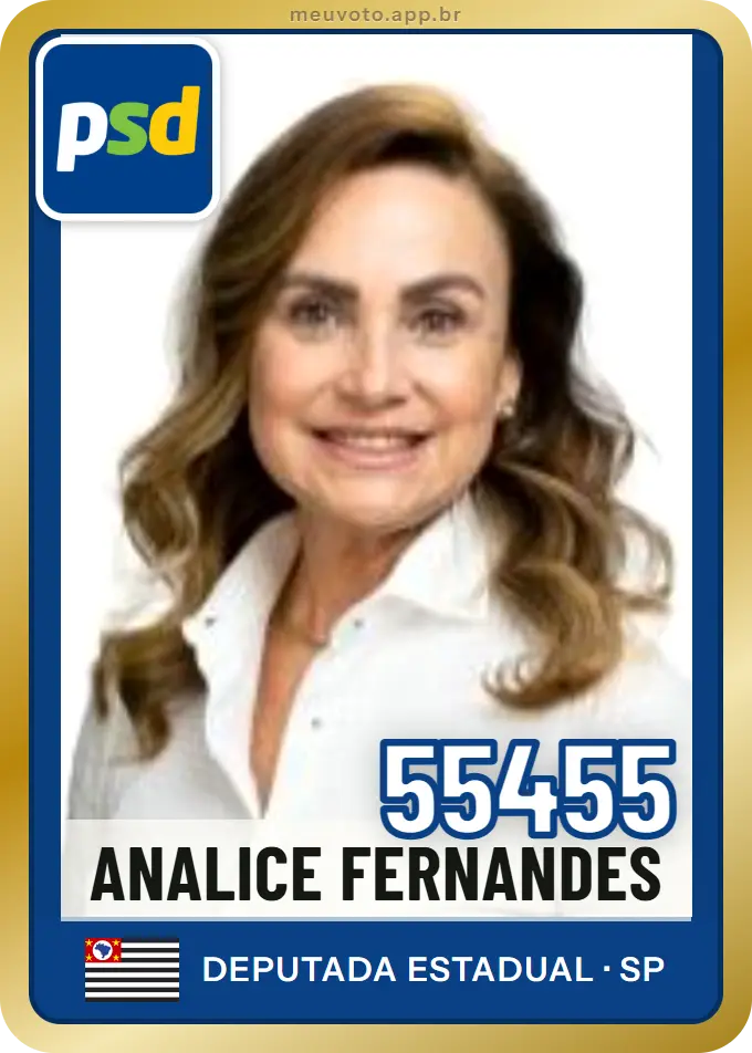 Carta de Analice Fernandes, número 55455, PSD