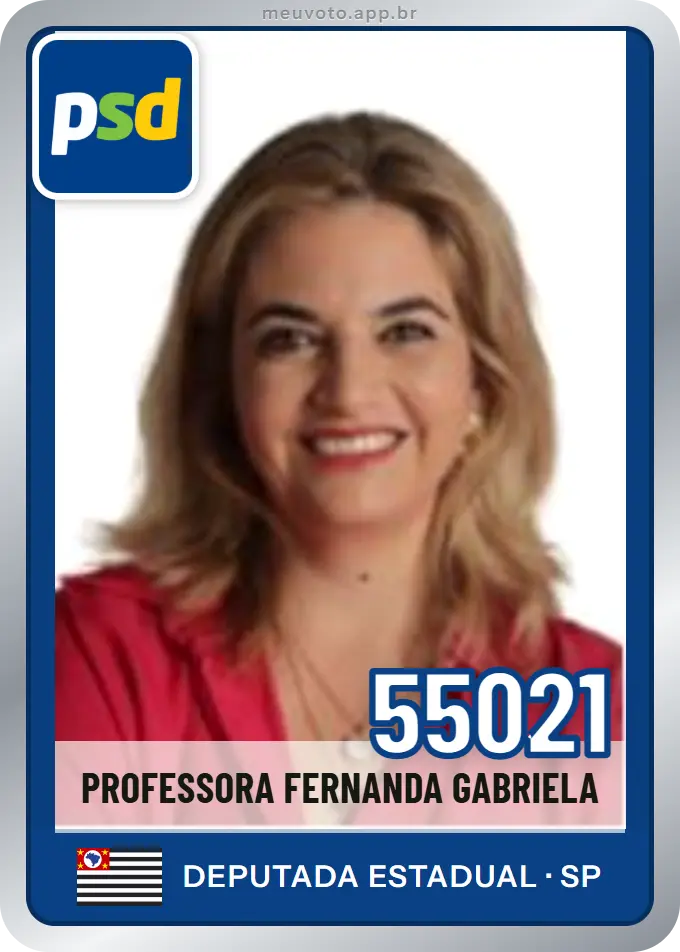 Carta de Professora Fernanda Gabriela, número 55021, PSD
