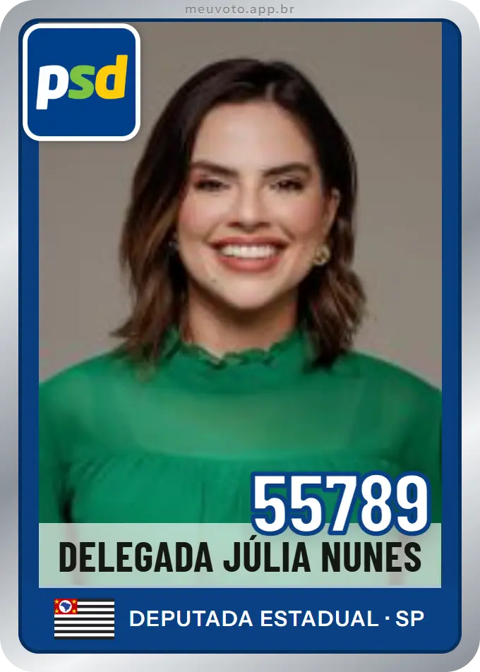 Carta de Delegada Júlia Nunes, número 55789, PSD