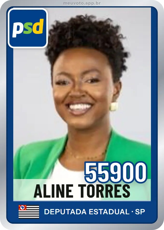 Carta de Aline Torres, número 55900, PSD