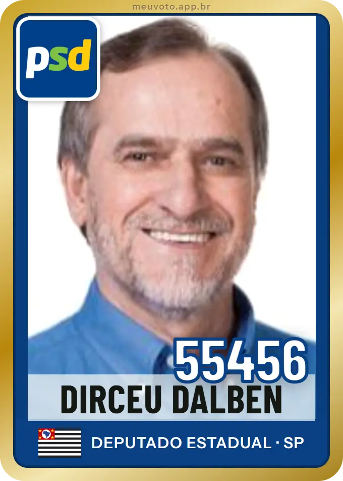 Carta de Dirceu Dalben, número 55456, PSD