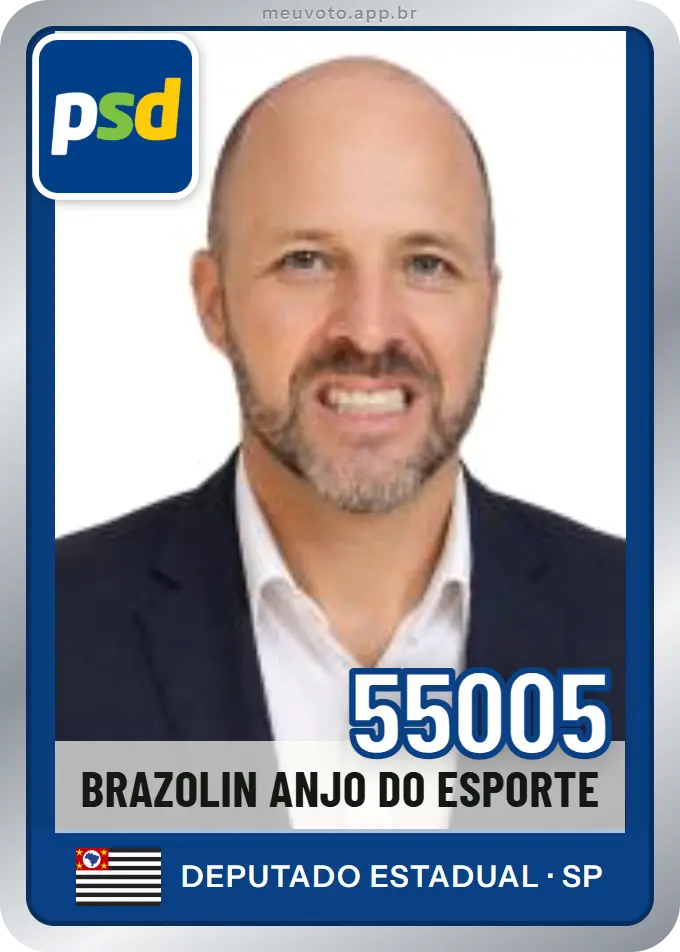 Carta de Brazolin Anjo do Esporte, número 55005, PSD