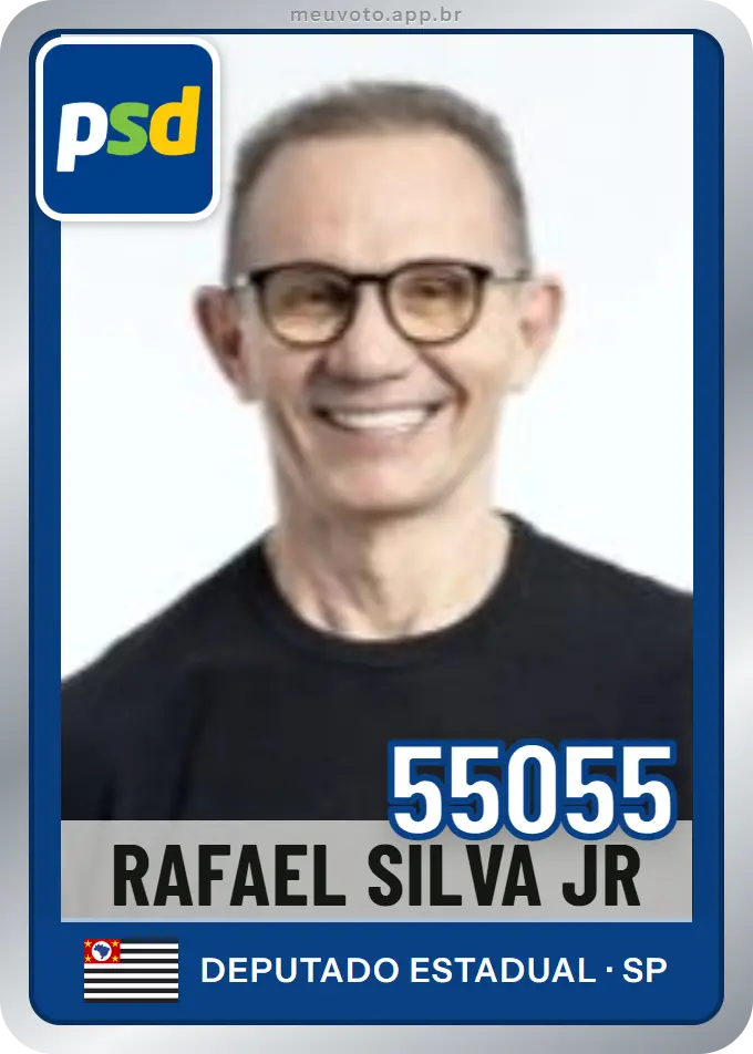 Carta de Rafael Silva Jr, número 55055, PSD