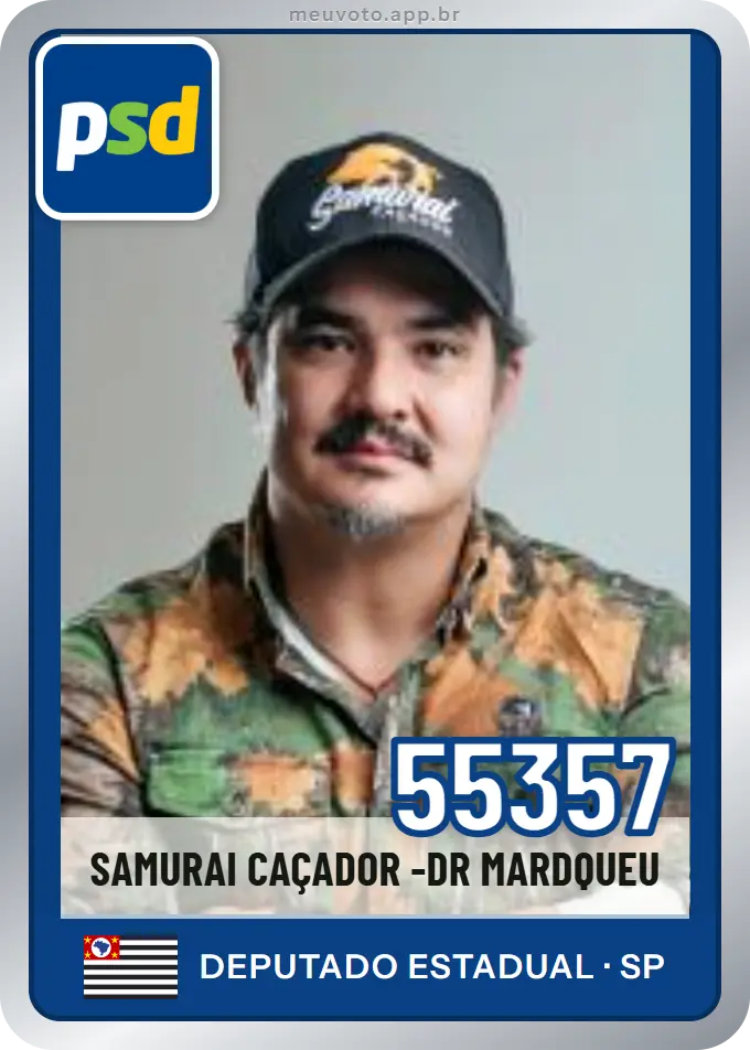 Carta de Samurai Caçador -Dr Mardqueu, número 55357, PSD