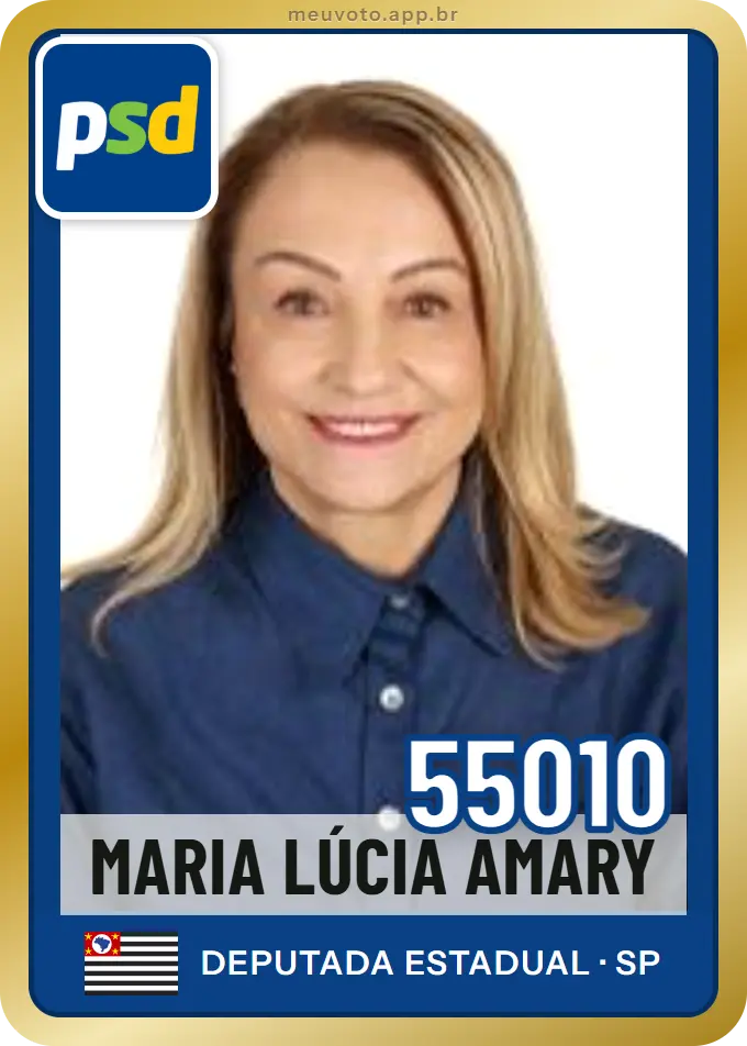 Carta de Maria Lúcia Amary, número 55010, PSD