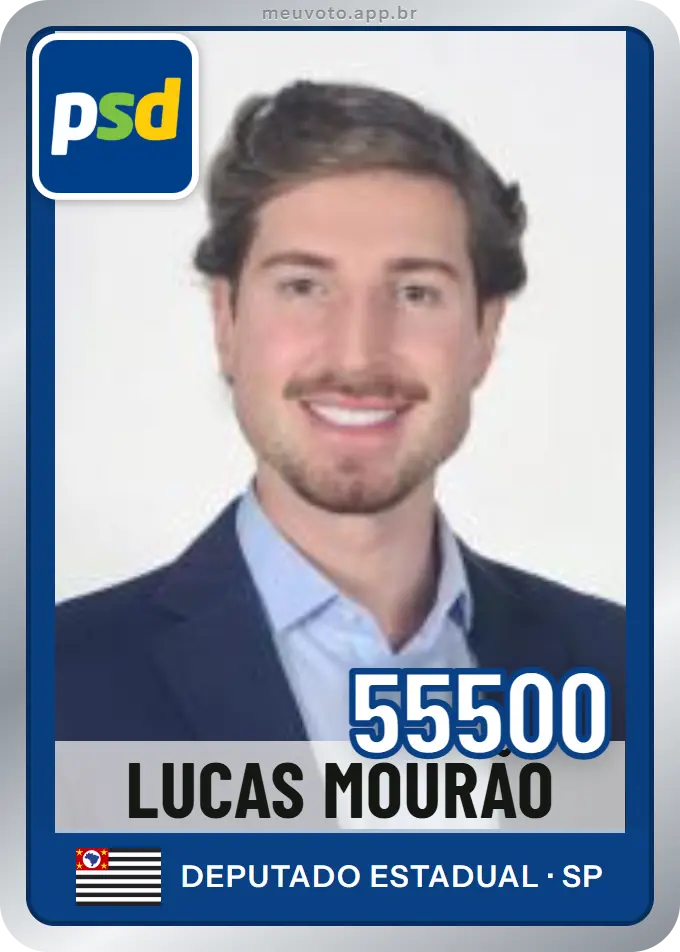 Carta de Lucas Mourão, número 55500, PSD