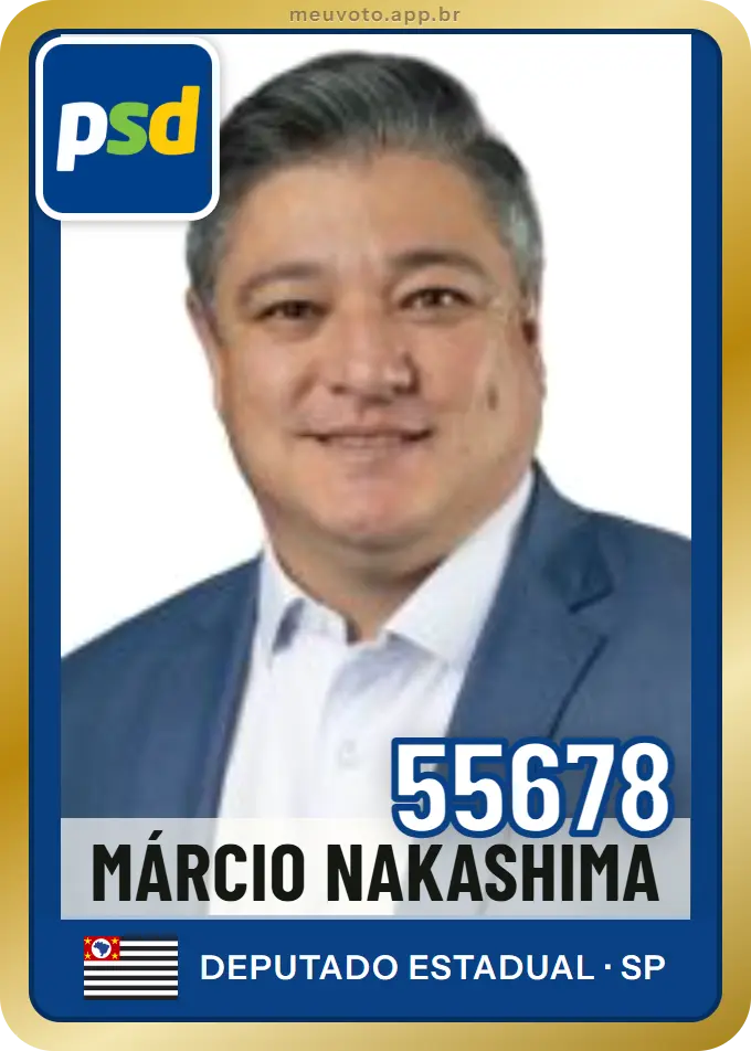 Carta de Márcio Nakashima, número 55678, PSD