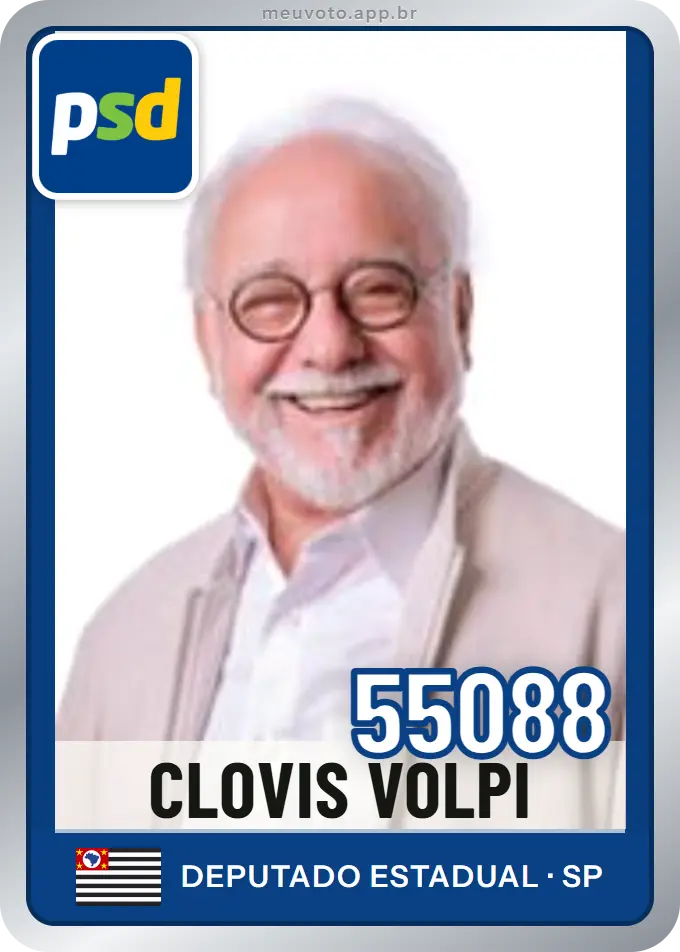 Carta de Clovis Volpi, número 55088, PSD