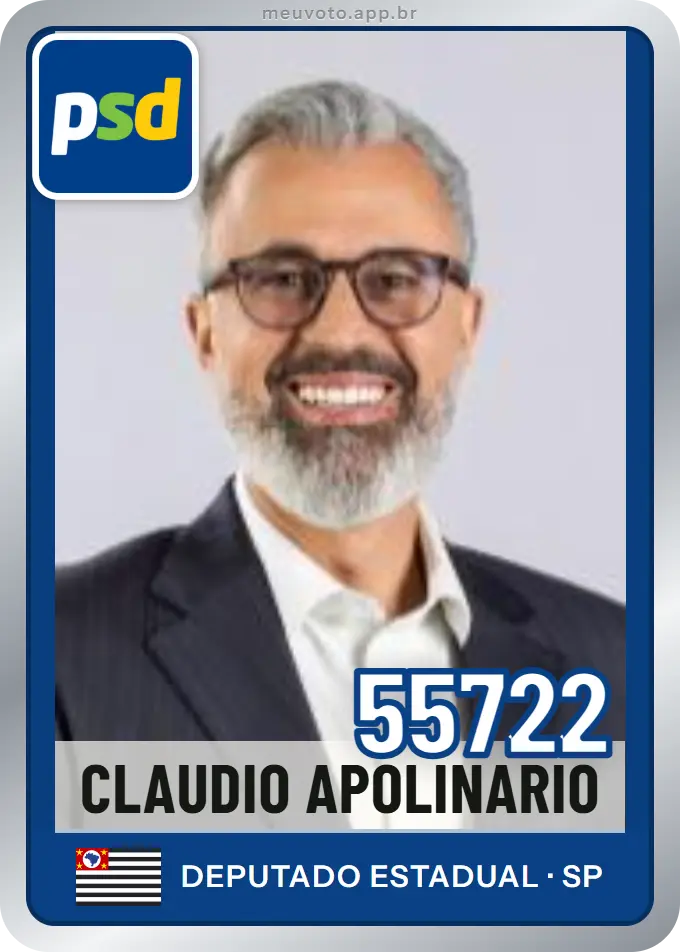 Carta de Claudio Apolinario, número 55722, PSD