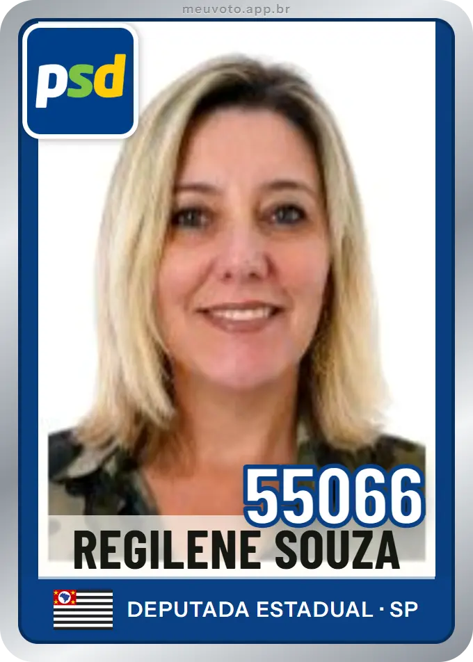Carta de Regilene Souza, número 55066, PSD