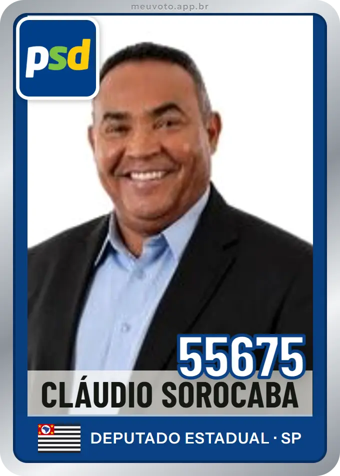 Carta de Cláudio Sorocaba, número 55675, PSD
