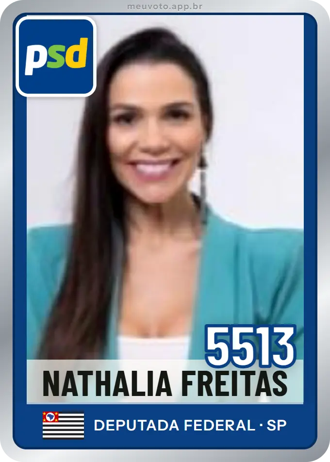 Carta de Nathalia Freitas, número 5513, PSD