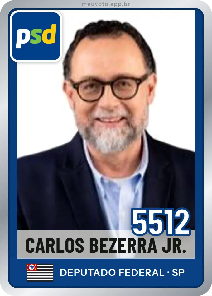 Carta de Carlos Bezerra Jr., número 5512, PSD