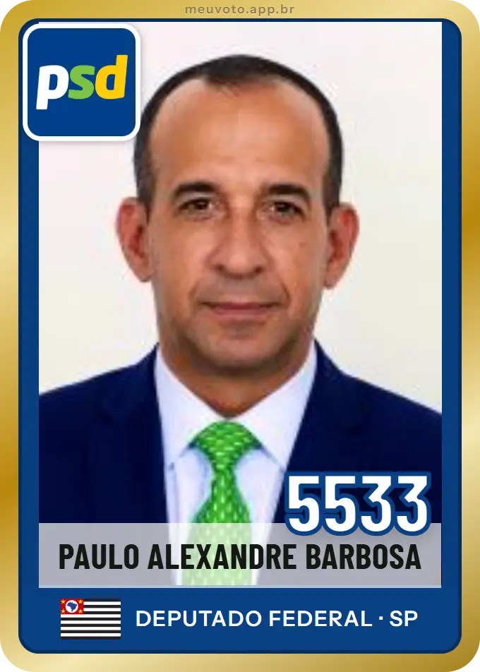 Carta de Paulo Alexandre Barbosa, número 5533, PSD