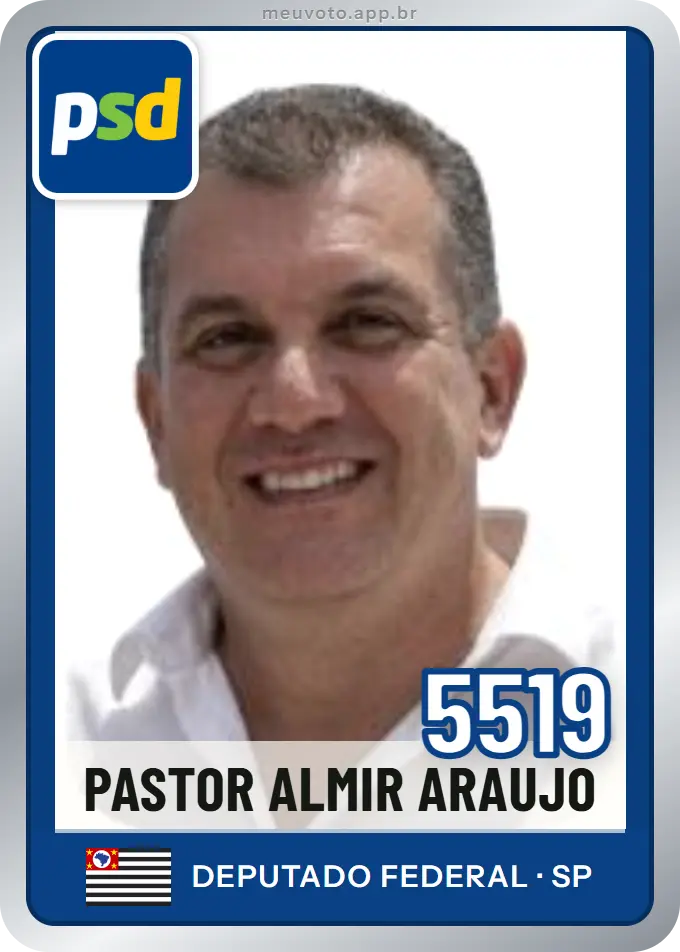 Carta de Pastor Almir Araujo, número 5519, PSD