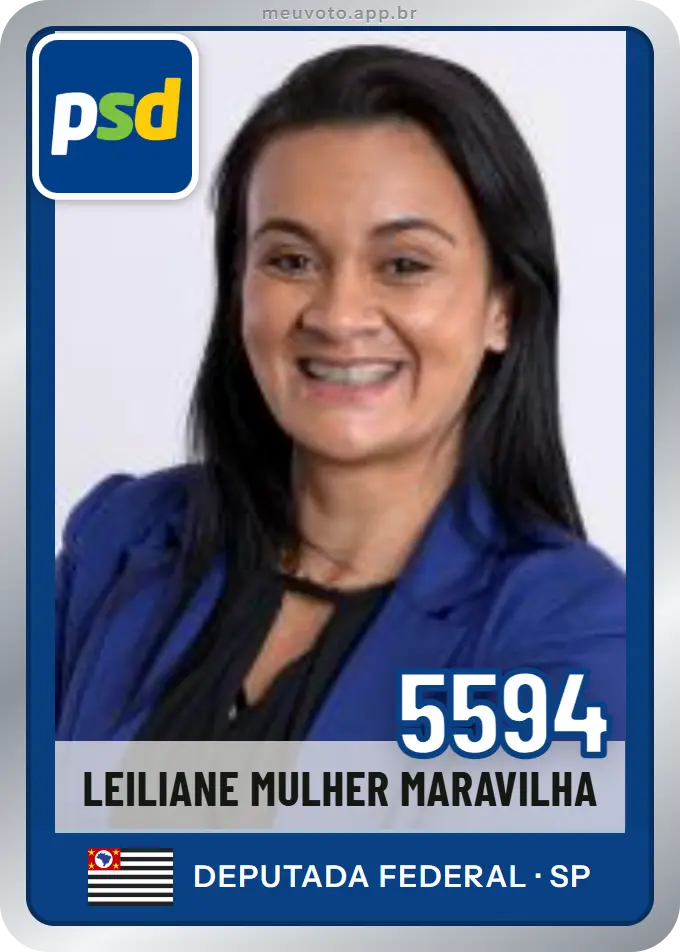 Carta de Leiliane Mulher Maravilha, número 5594, PSD