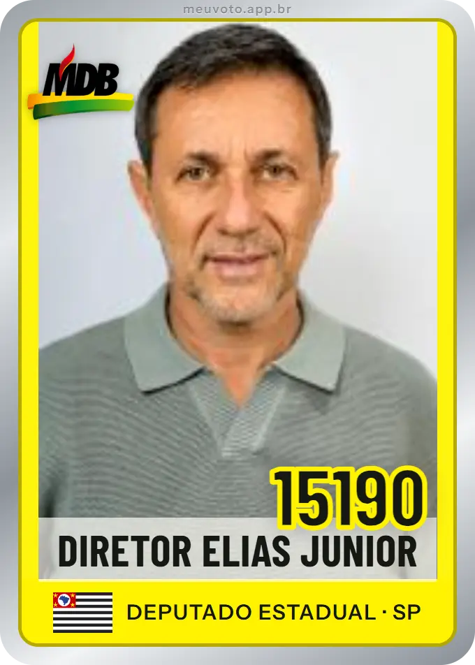 Carta de Diretor Elias Junior, número 15190, MDB