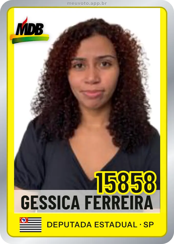 Carta de Gessica Ferreira, número 15858, MDB