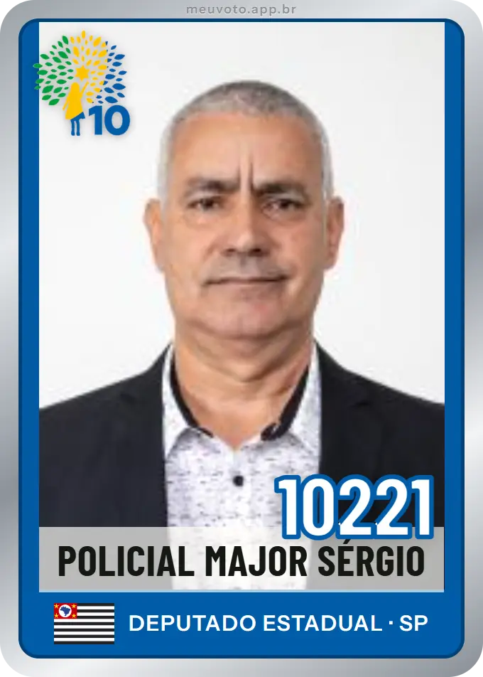 Carta de Policial Major Sérgio, número 10221, Republicanos