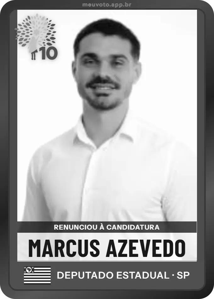 Carta de Marcus Azevedo, Republicanos. Renunciou à candidatura e não vai à urna.