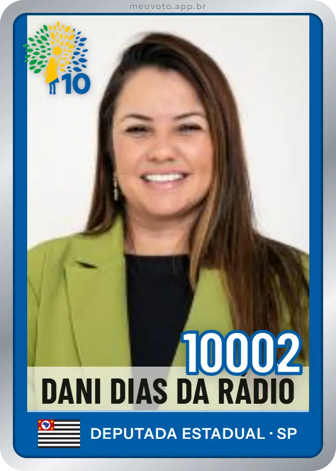 Carta de Dani Dias da Rádio, número 10002, Republicanos