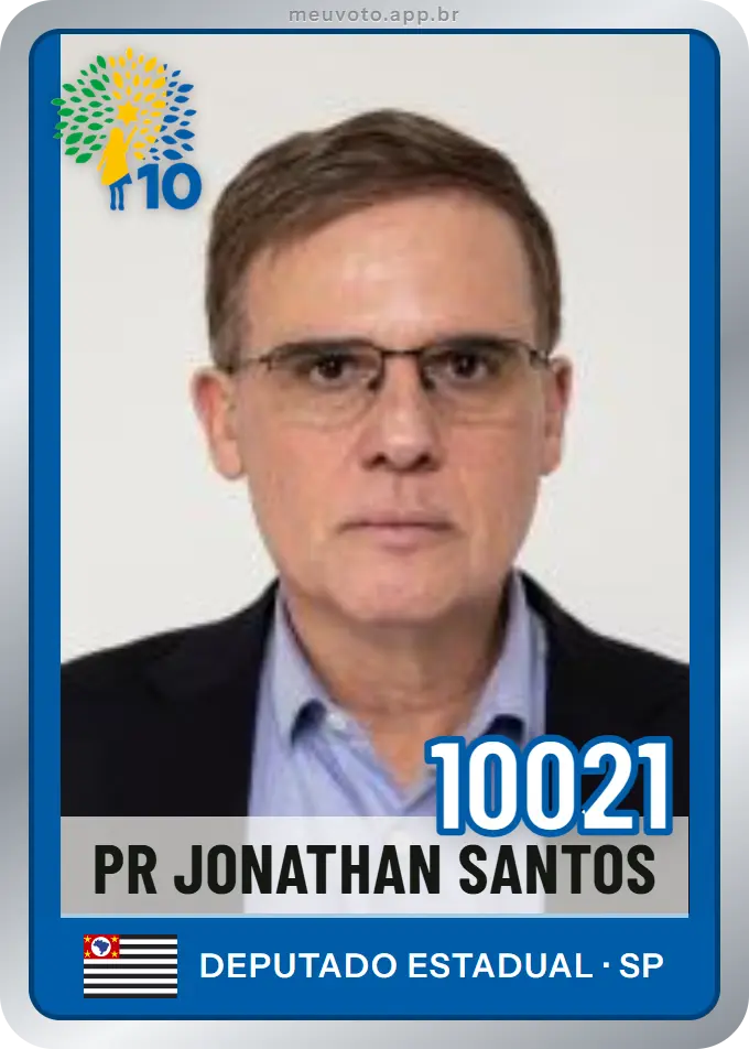 Carta de Pr Jonathan Santos, número 10021, Republicanos