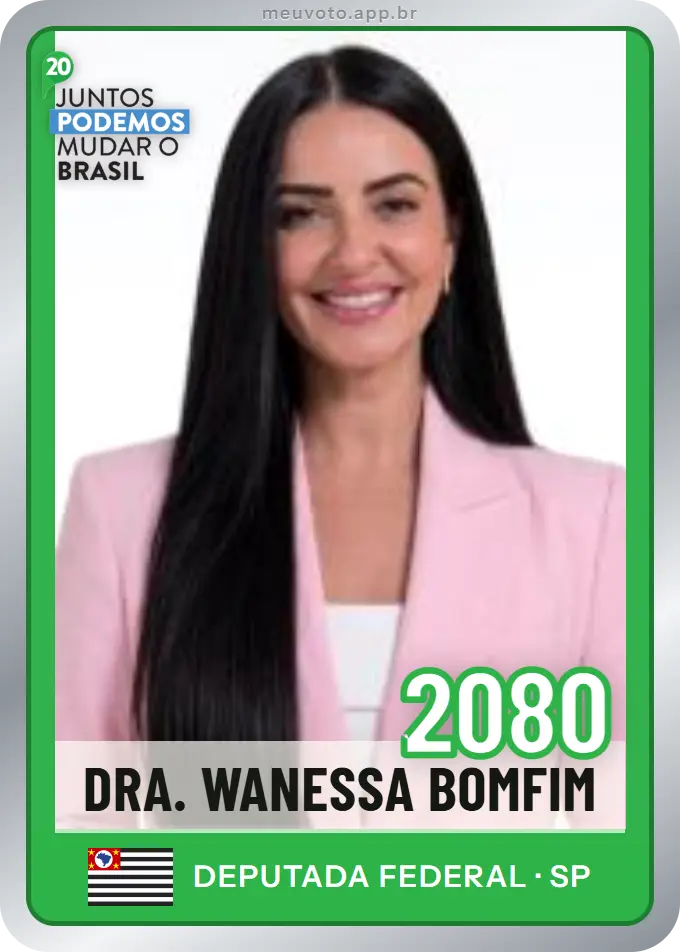 Carta de Dra. Wanessa Bomfim, número 2080, Podemos