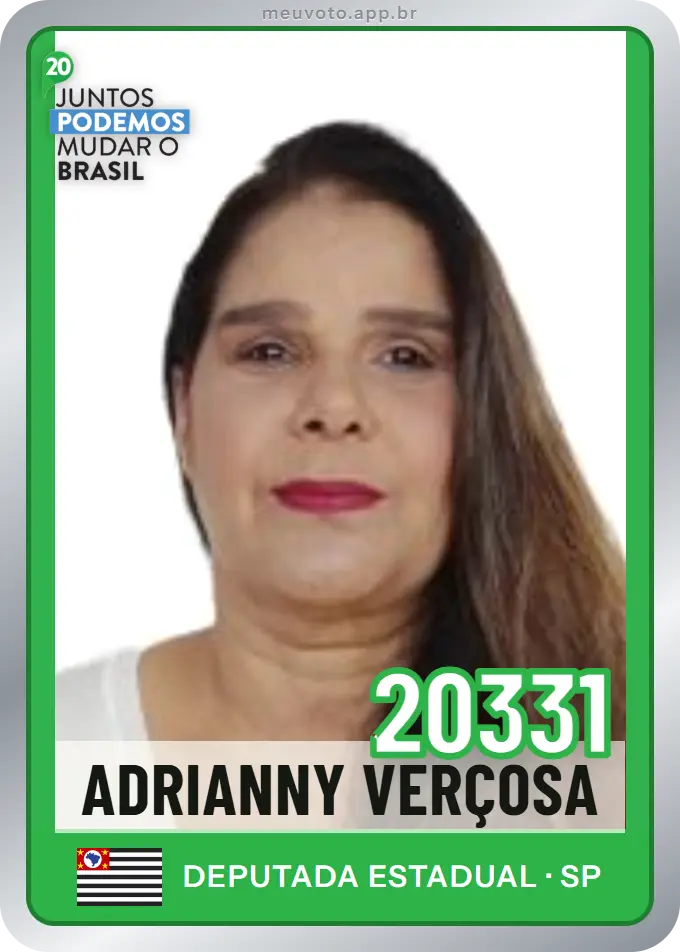 Carta de Adrianny Verçosa, número 20331, Podemos