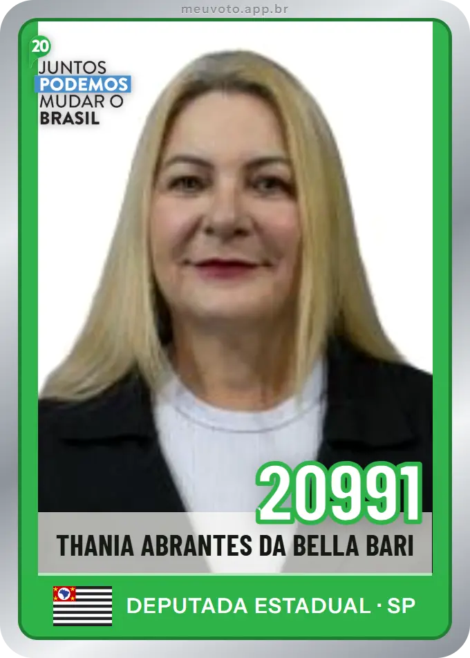 Carta de Thania Abrantes da Bella Bari, número 20991, Podemos
