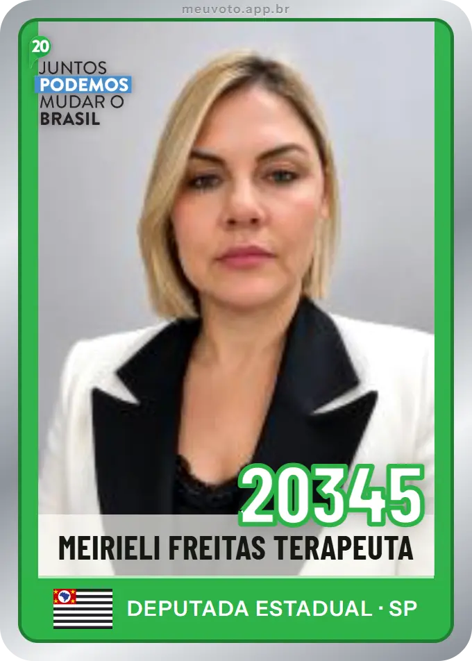 Carta de Meirieli Freitas Terapeuta, número 20345, Podemos
