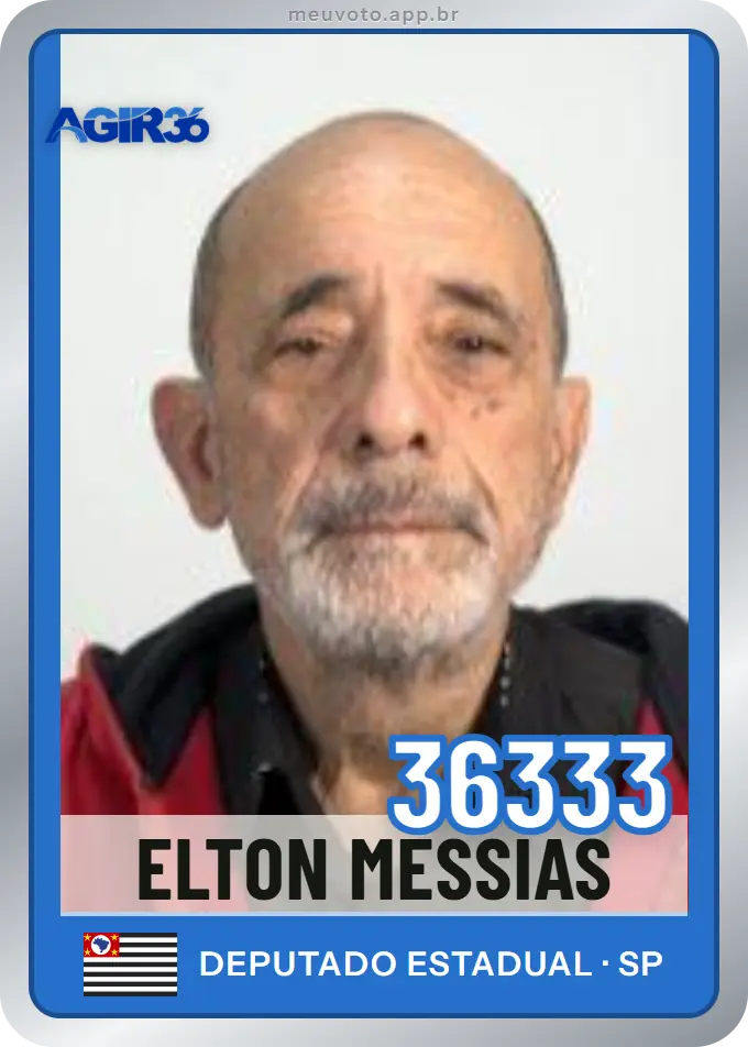 Carta de Elton Messias, número 36333, Agir