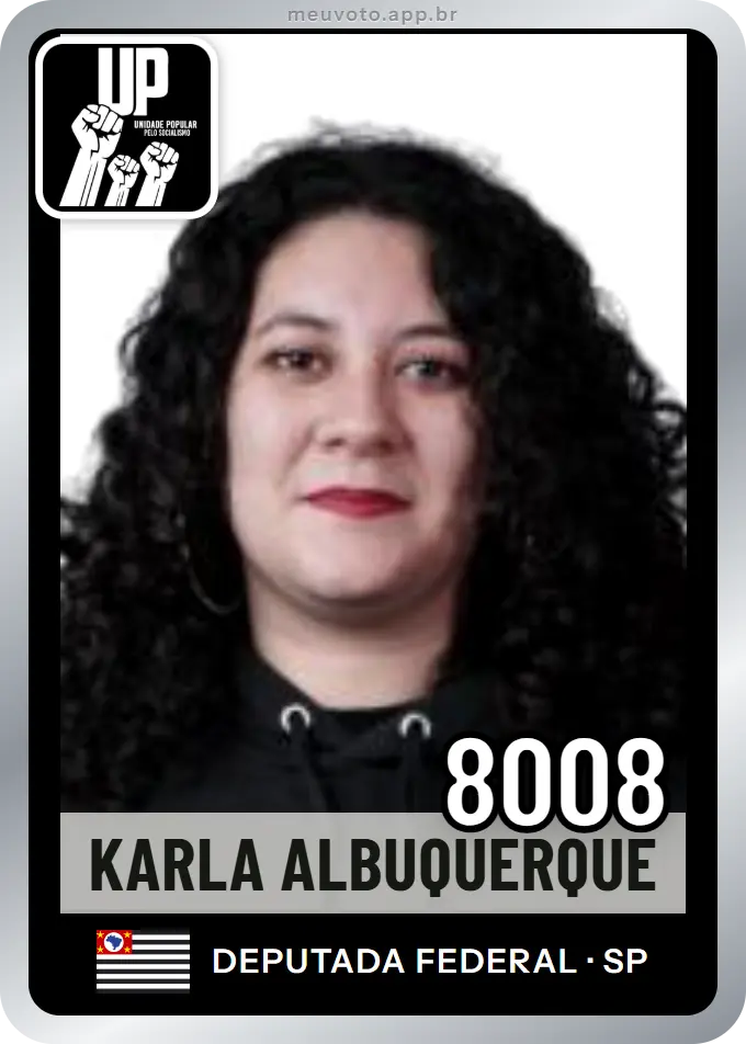Carta de Karla Albuquerque, número 8008, UP