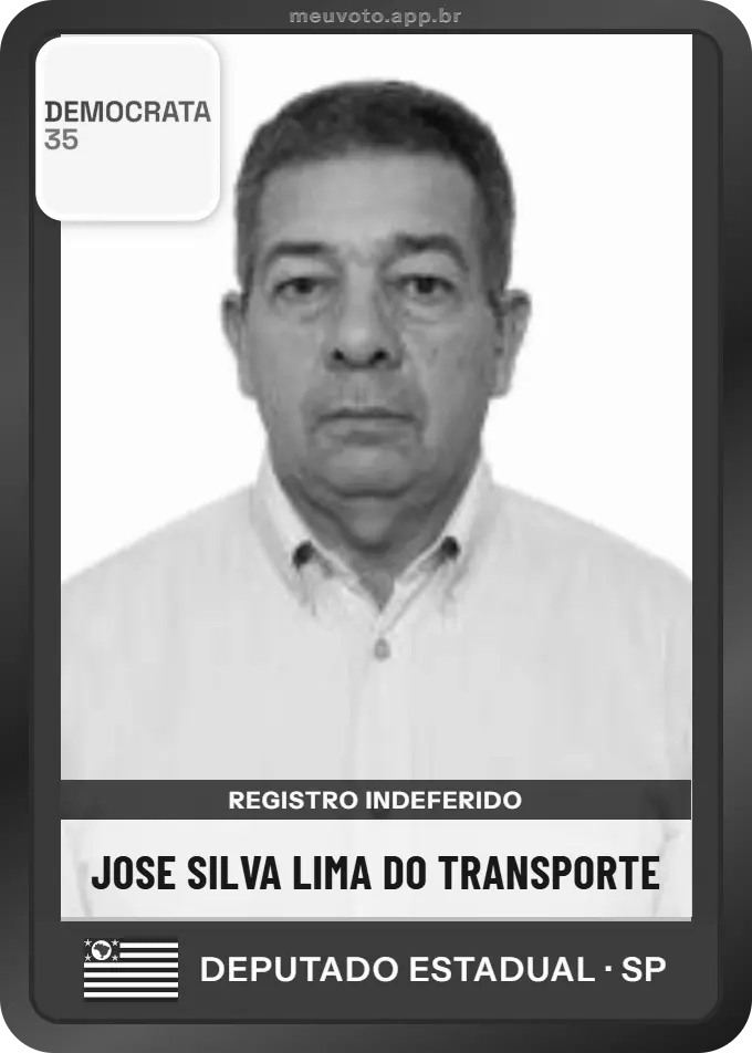 Carta de Jose Silva Lima do Transporte, Democrata. Teve o registro indeferido pelo TSE e não vai à urna.