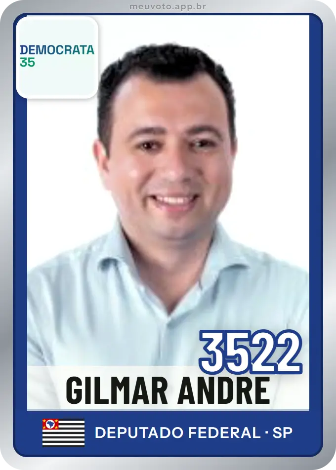 Carta de Gilmar Andre, número 3522, Democrata
