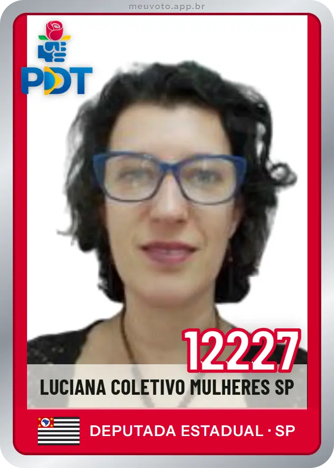 Carta de Luciana Coletivo Mulheres Sp, número 12227, PDT