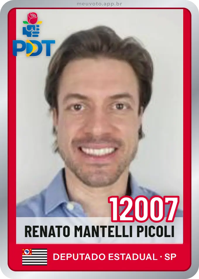 Carta de Renato Mantelli Picoli, número 12007, PDT