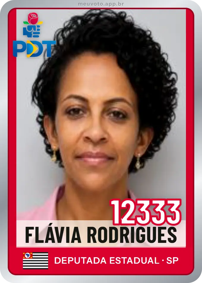 Carta de Flávia Rodrigues, número 12333, PDT