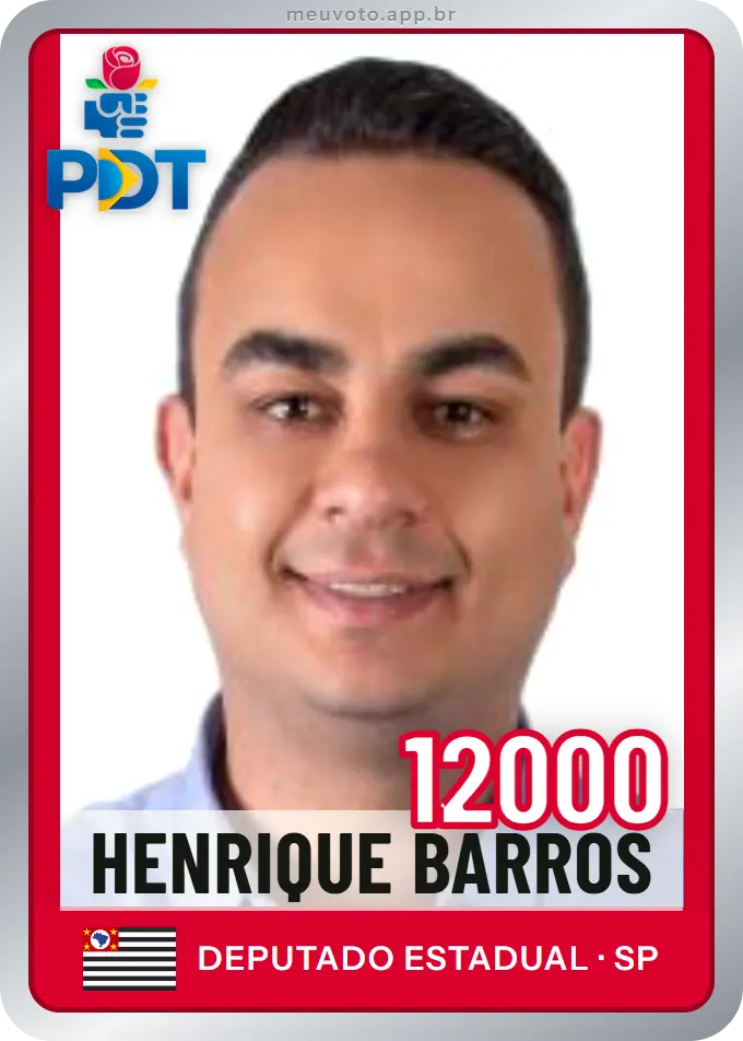 Carta de Henrique Barros, número 12000, PDT