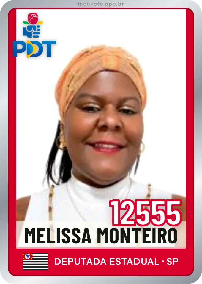 Carta de Melissa Monteiro, número 12555, PDT