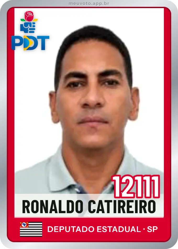 Carta de Ronaldo Catireiro, número 12111, PDT