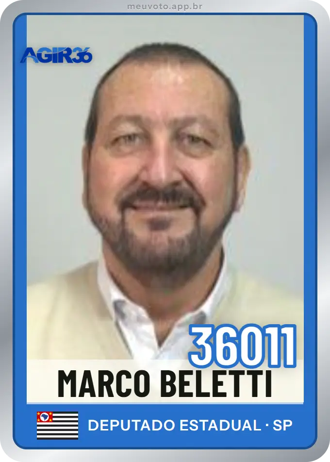 Carta de Marco Beletti, número 36011, Agir