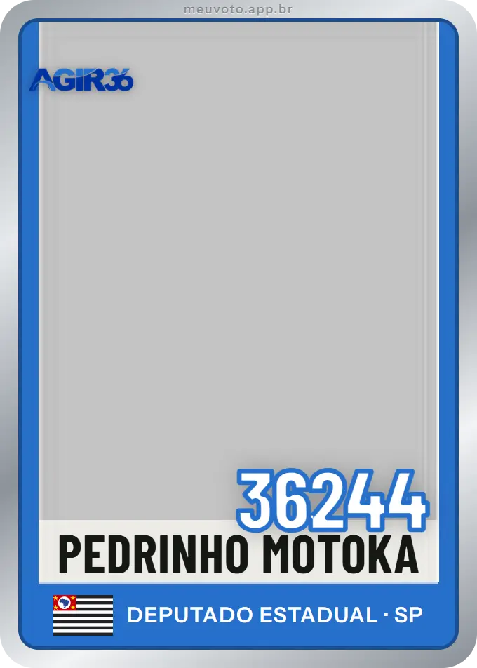 Carta de Pedrinho Motoka, número 36244, Agir
