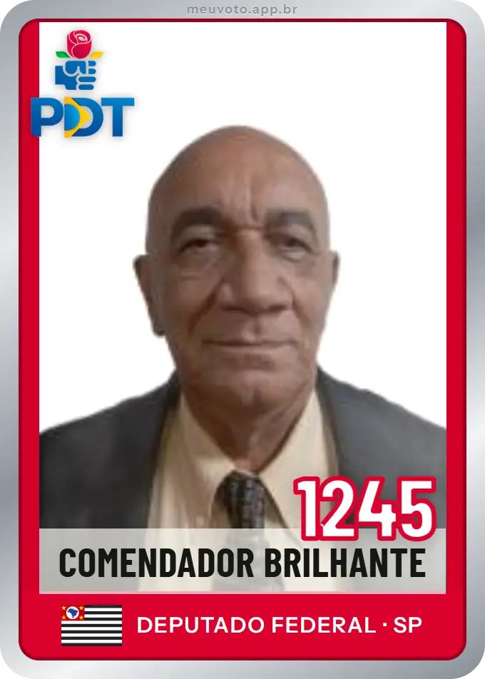 Carta de Comendador Brilhante, número 1245, PDT