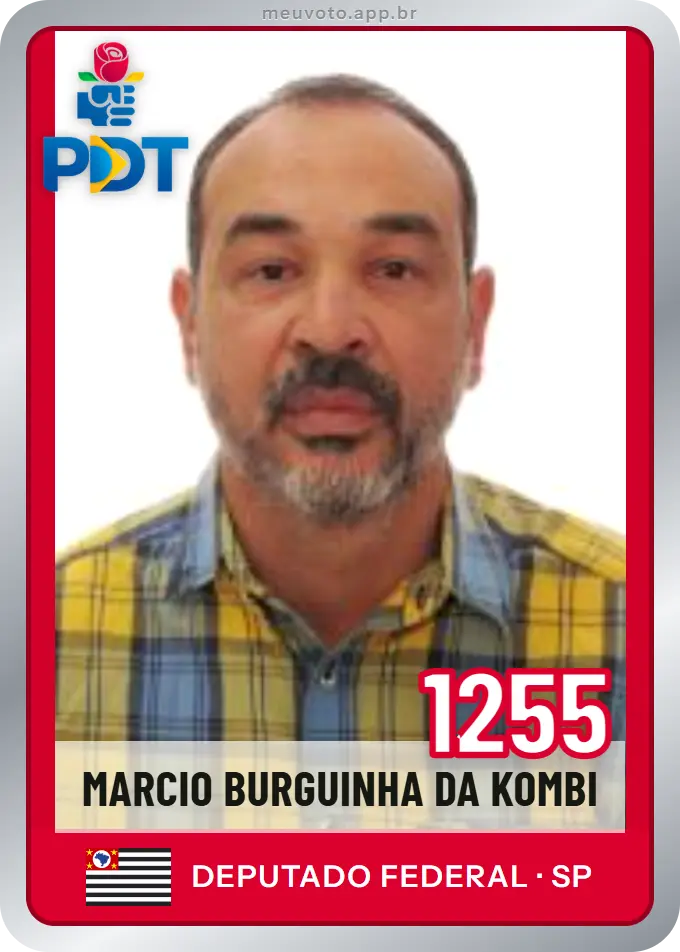 Carta de Marcio Burguinha da Kombi, número 1255, PDT