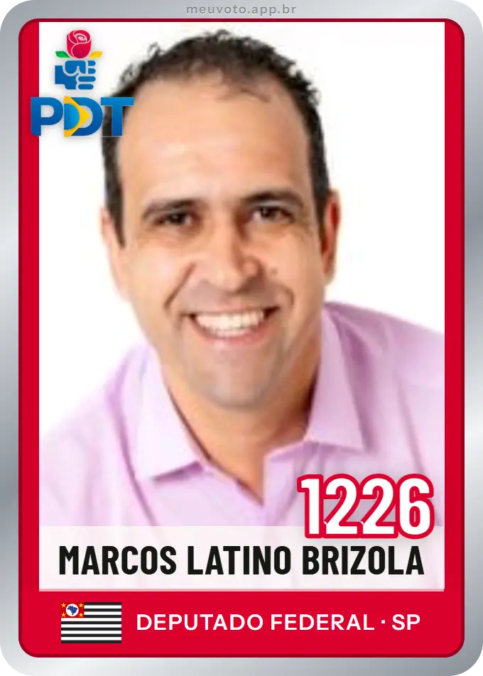 Carta de Marcos Latino Brizola, número 1226, PDT