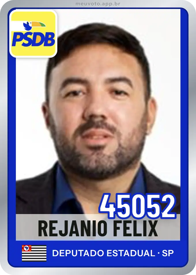 Carta de Rejanio Felix, número 45052, PSDB