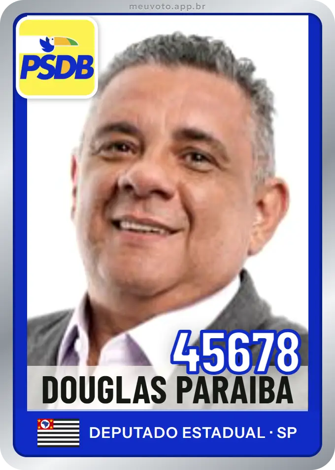 Carta de Douglas Paraiba, número 45678, PSDB