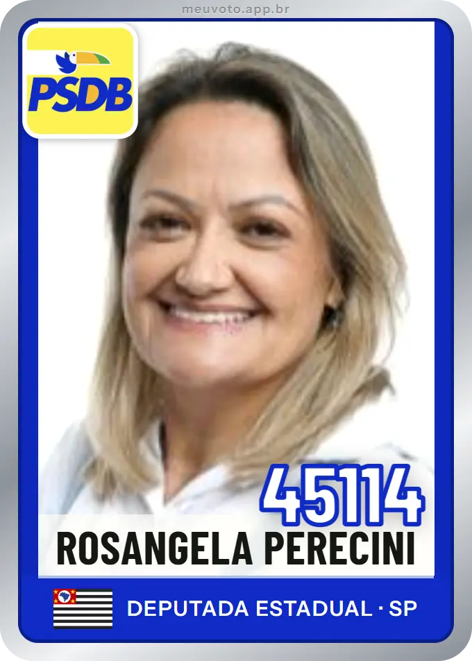Carta de Rosangela Perecini, número 45114, PSDB